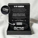 Infinity Knot Engraved Bracelet - For My Grandson