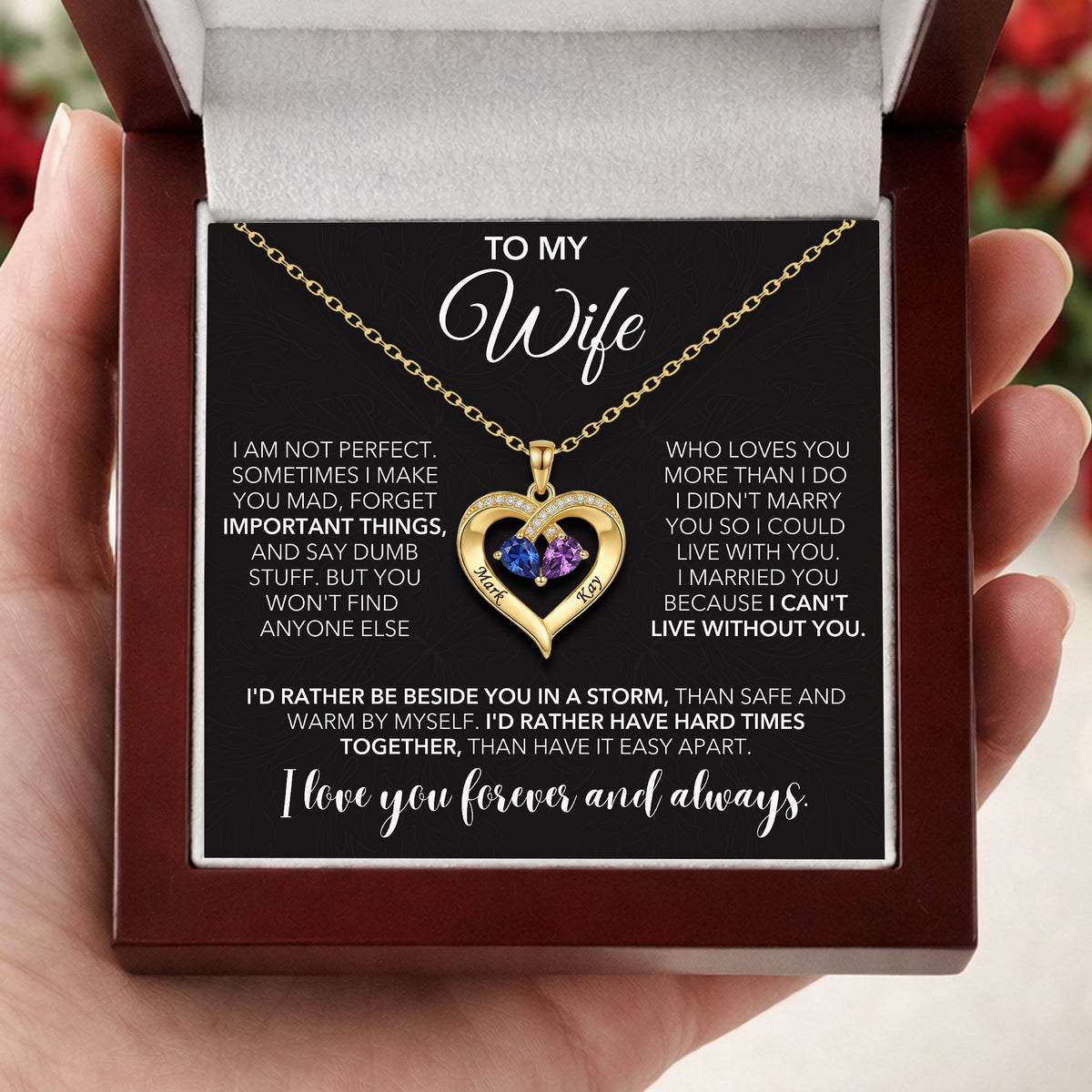Forever & Always Necklace - For My Wife