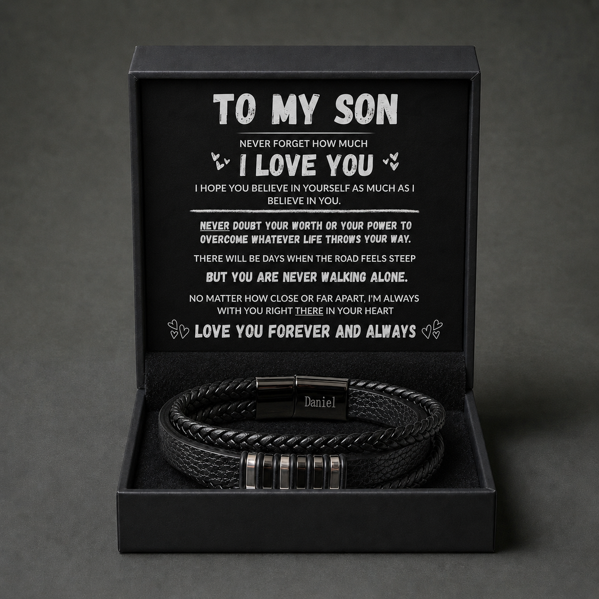 Never Walking Alone Bracelet - For My Son