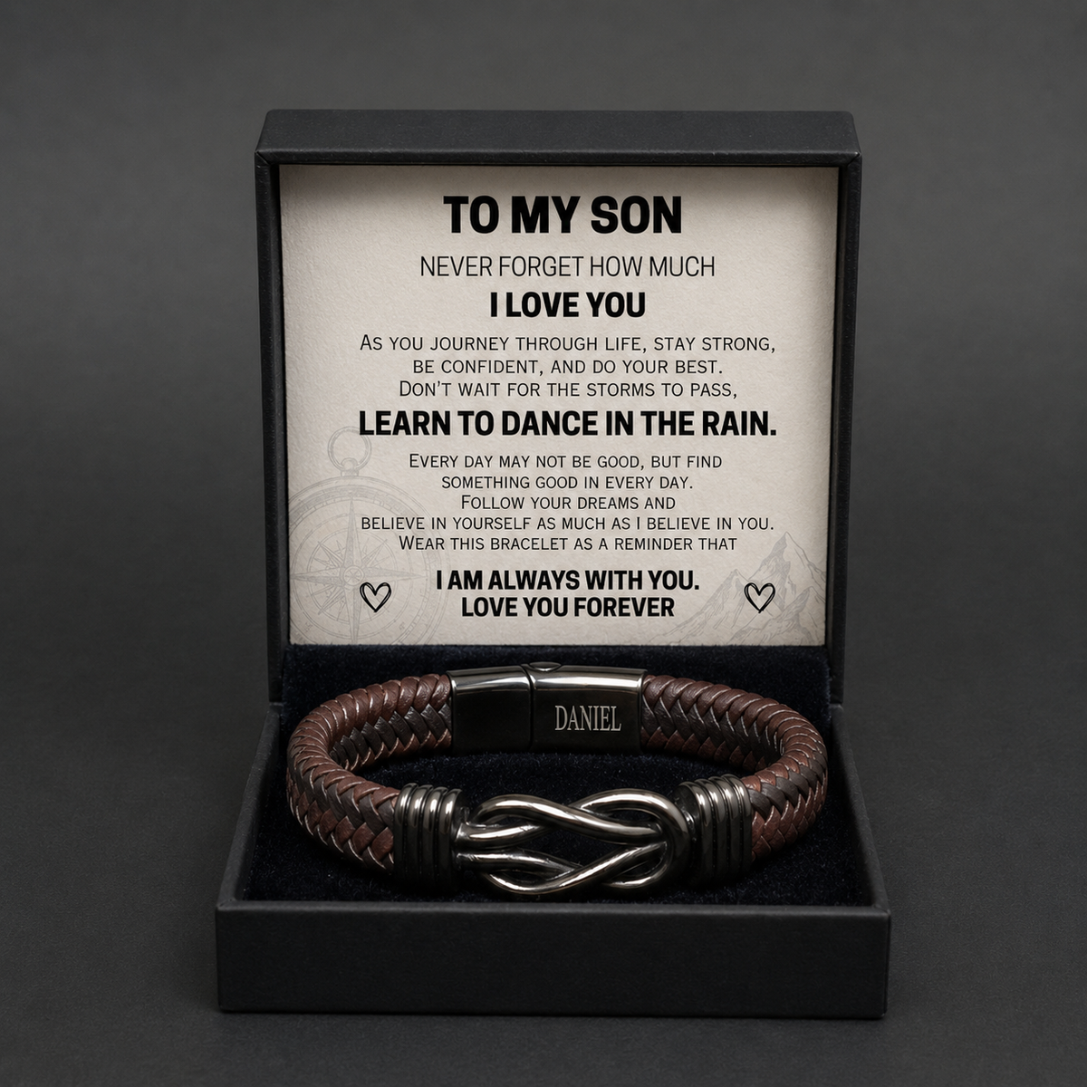 Forever Bound Personalised Bracelet - For My Son
