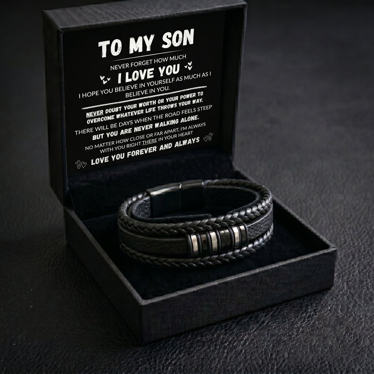 Never Walking Alone Bracelet - For My Son