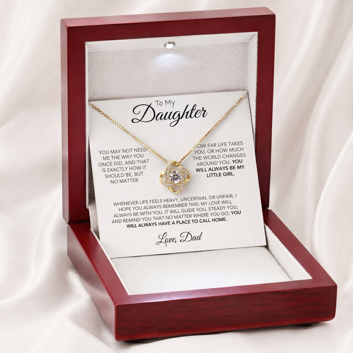 Always My Little Girl Necklace - For My Daughter