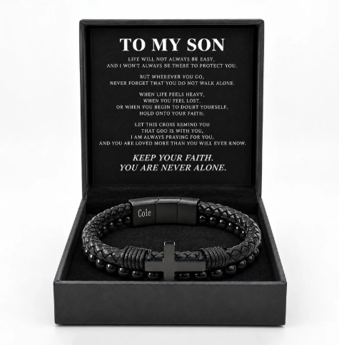 Guardian Cross Bracelet - For My Son